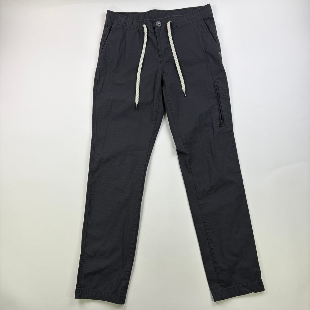 Vuori Ripstop Climber Pant Mens Small Charcoal Grey Stretch Cotton VW401 Slim